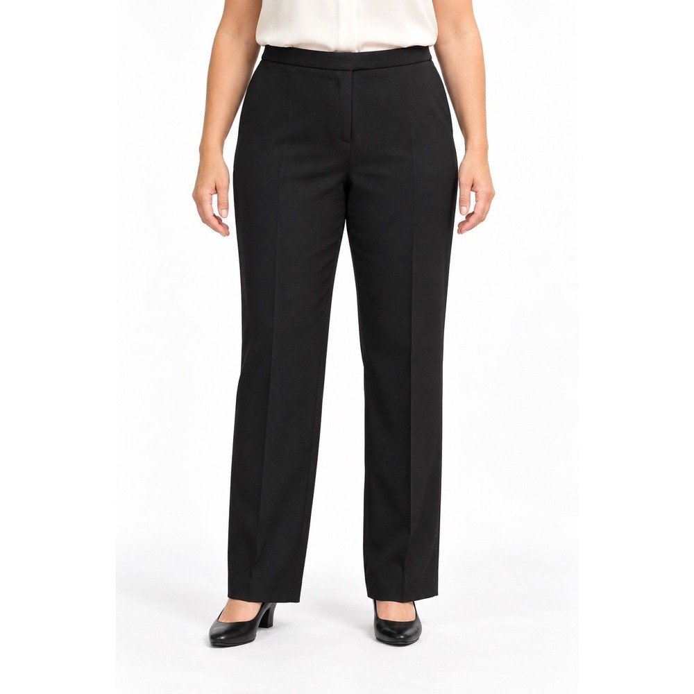 Black Dress Pants Womens 14 Straight Leg Lined Career Jones New York Platinum 29